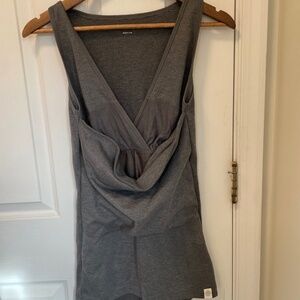 Lalabu Gray Nursing / Babywear Wrap Tank Top | M